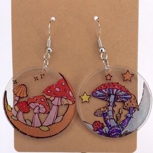 Mushroom Design Dangle Earrings